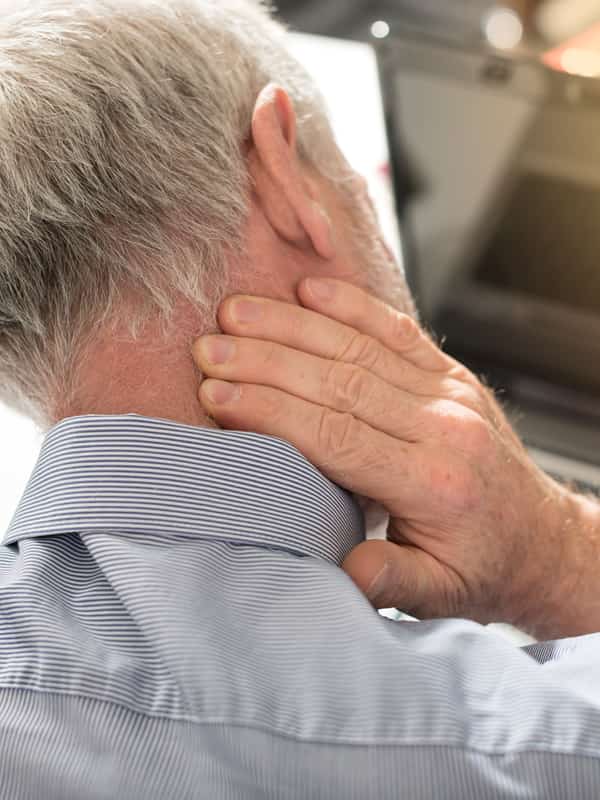 In cases of whiplash, severe neck pain and muscle stiffness